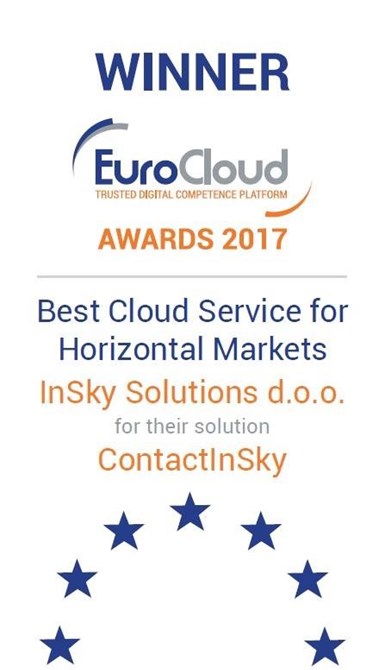 ContactInSky rješenje pobjednik EuroCloud Awards-a